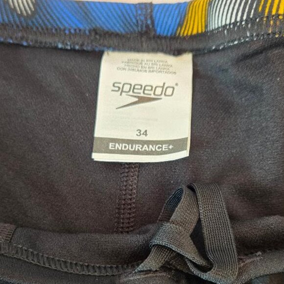 SPEEDO Men's Jammer Endurance+ Solid Competition Swimsuit Sz 34 Team Blue Gold - Picture 3 of 7